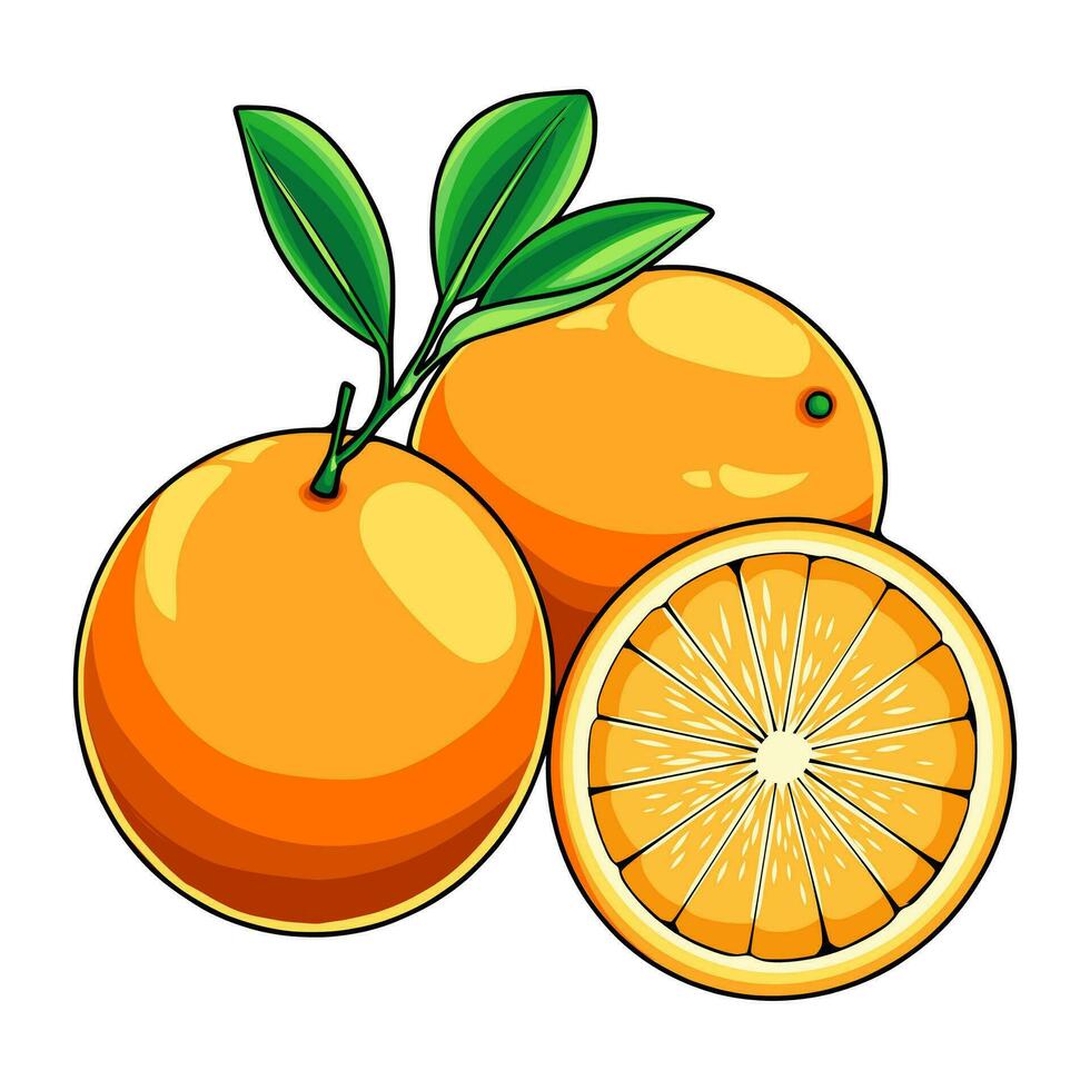 des oranges avoir haute vitamine c vecteur