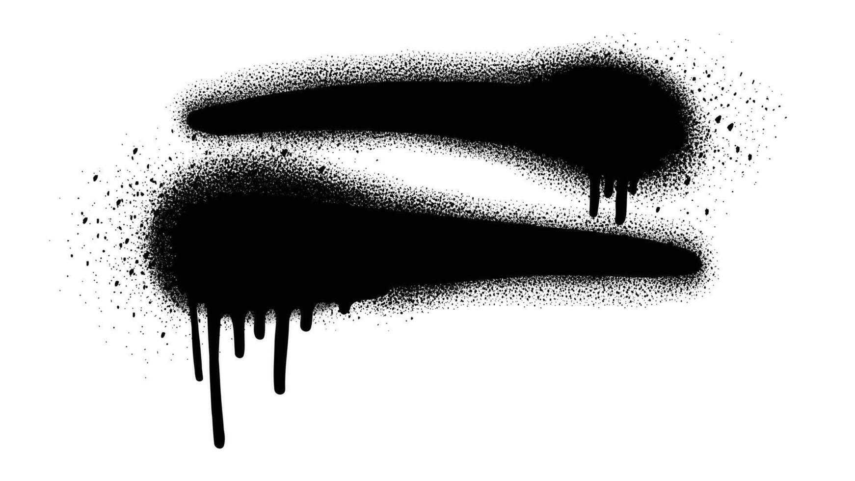 abstrait grungy graffiti noir vaporisateur peindre bannière vecteur