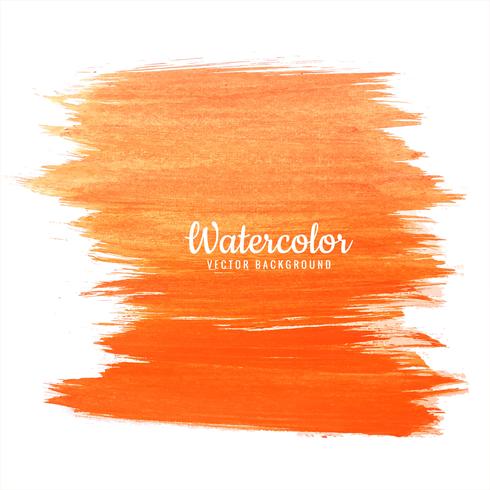 Abstrait orange coloré aquarelle élégante conception de trait vecteur