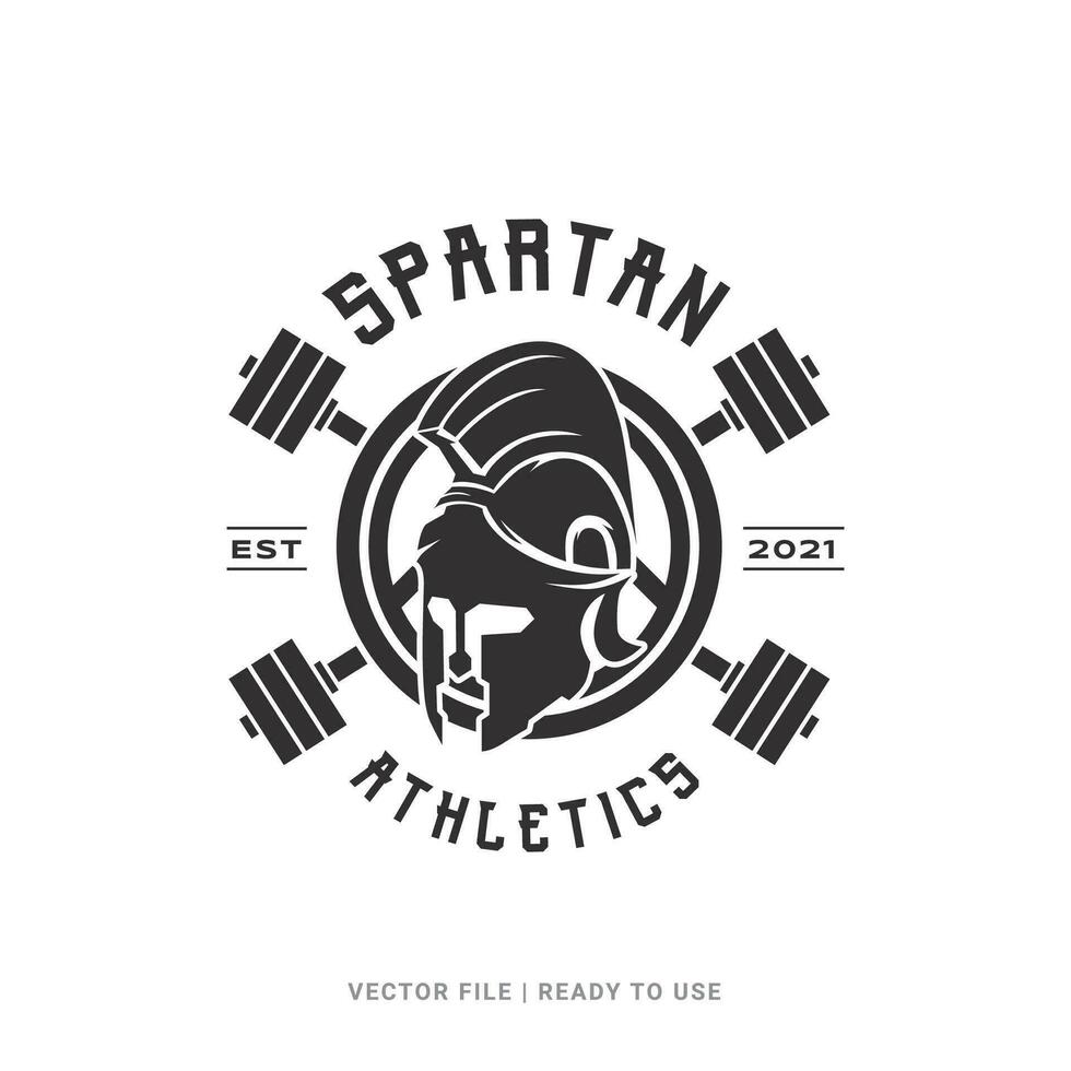 spartiate guerrier aptitude athlétisme vecteur icône logo conception concept pour affaires à propos salle de sport, pouvoir, force, endurance, en bonne santé, bodybuilder pour affiche, prospectus, salutation cartes, autocollant, chemise conception.