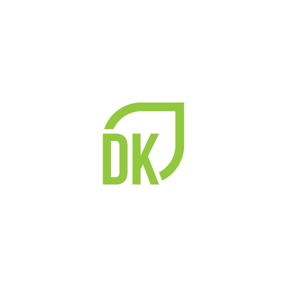 lettre dk logo grandit, se développe, naturel, BIO, simple, financier logo adapté pour votre entreprise. vecteur