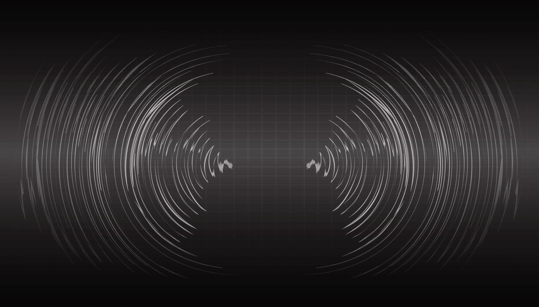 ondes sonores oscillant lumière sombre vecteur