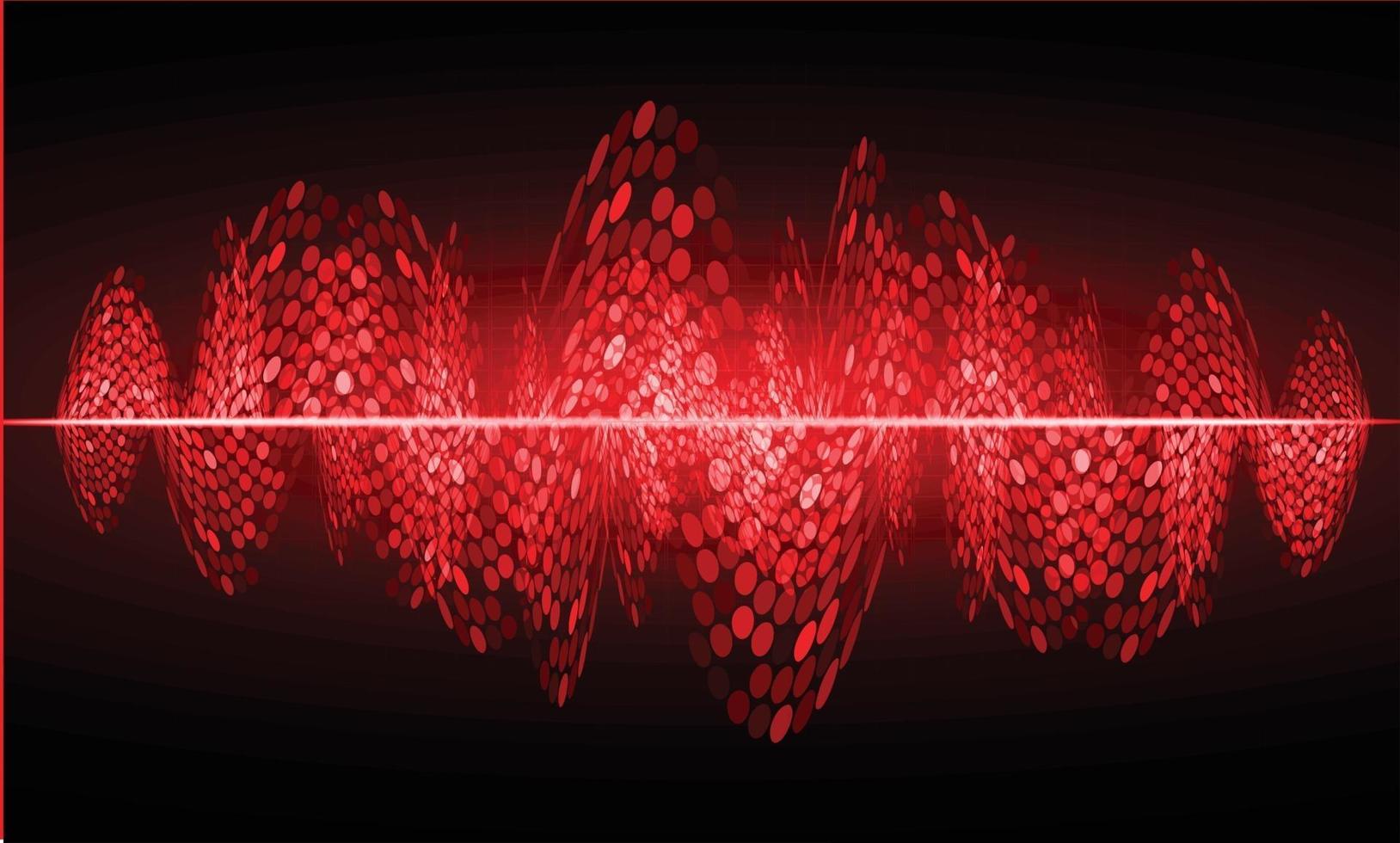 ondes sonores oscillant lumière sombre vecteur