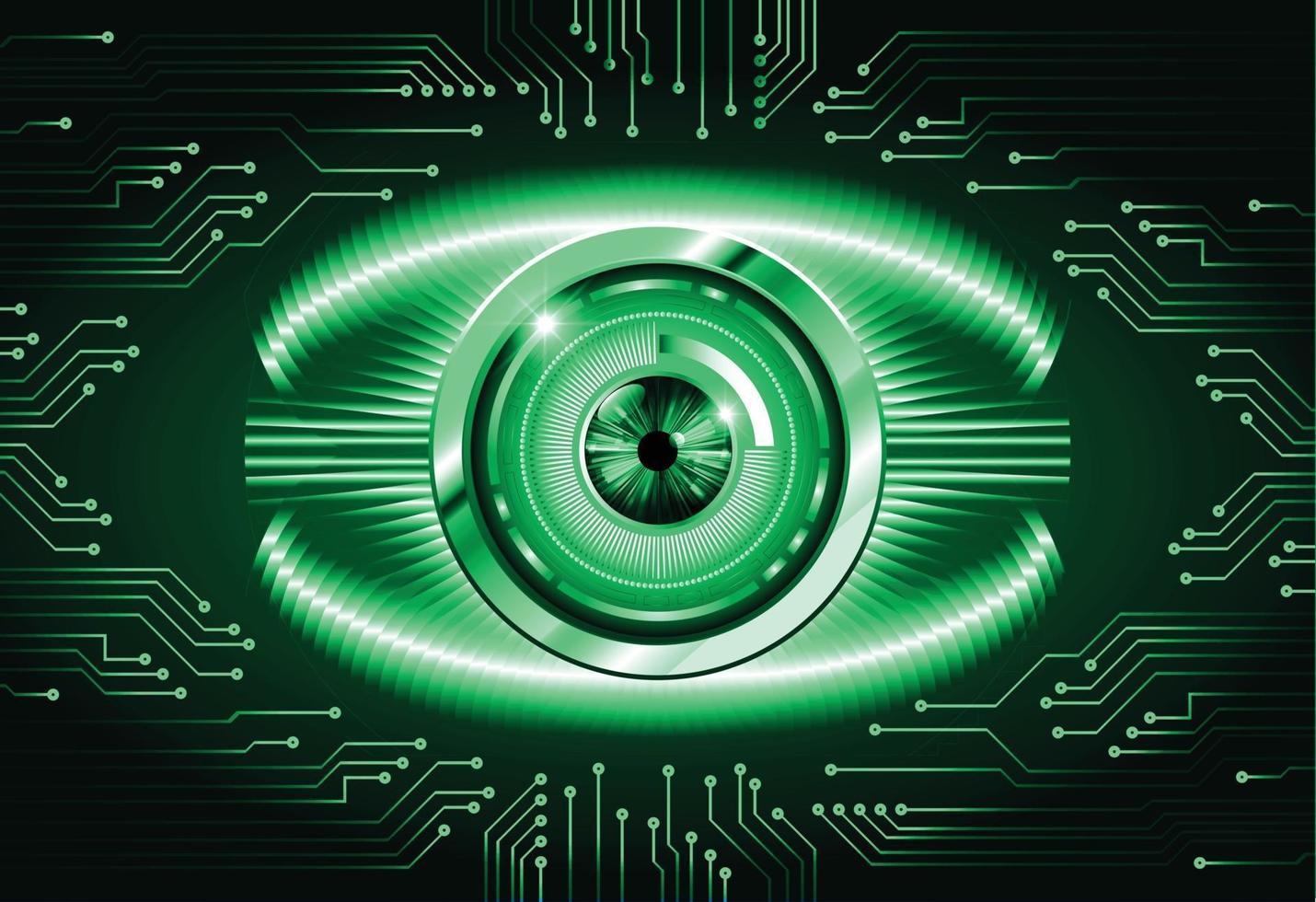 fond de concept de technologie future cyber eye circuit vecteur