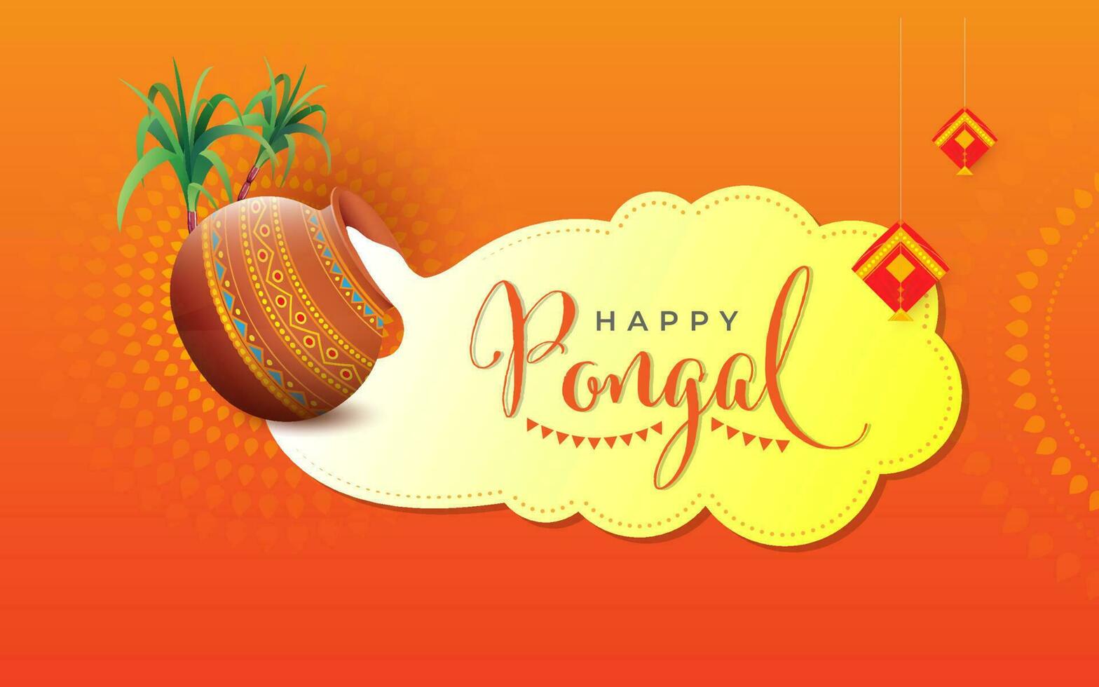 content pongal Contexte conception vecteur illustration