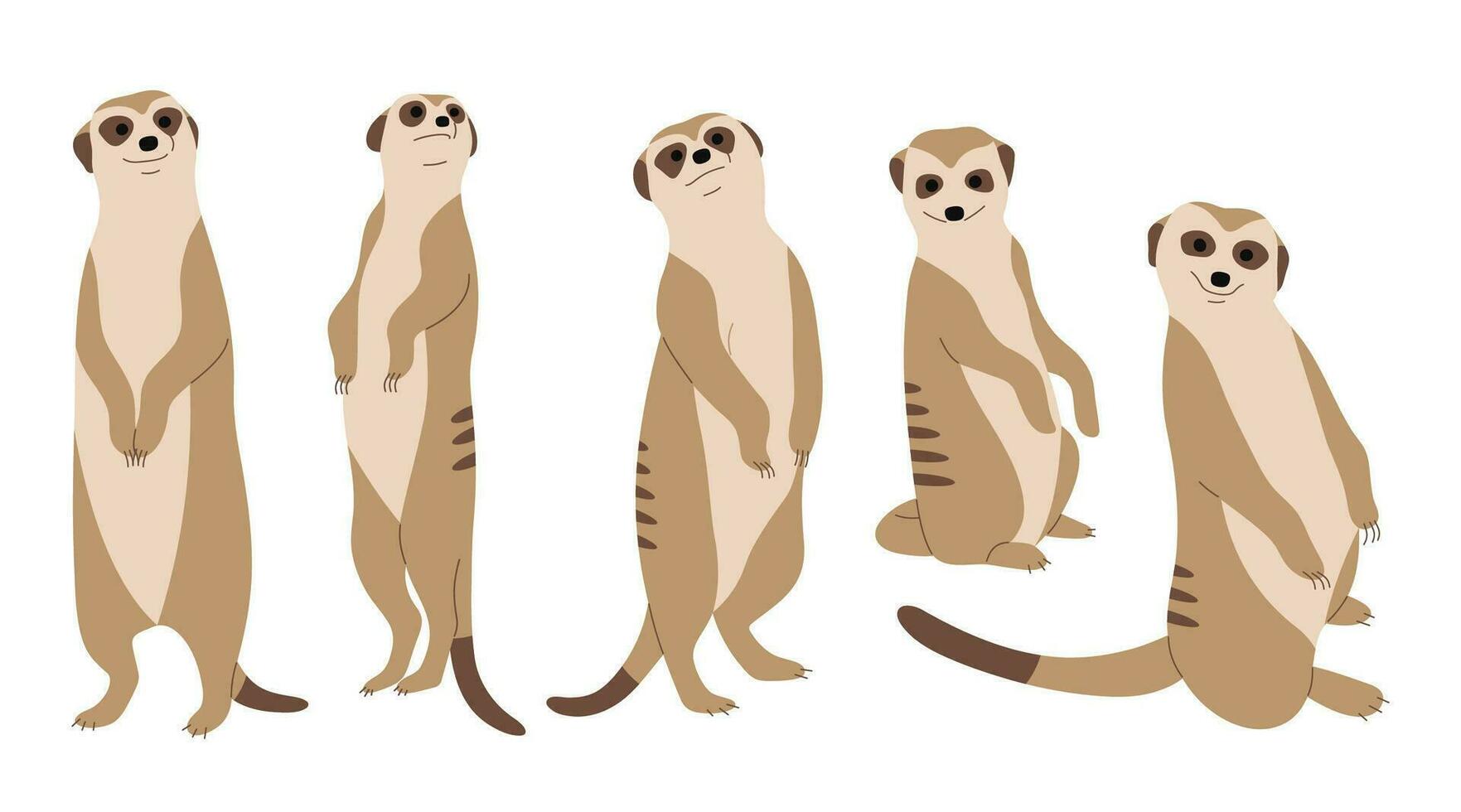 suricate groupe mignonne vecteur