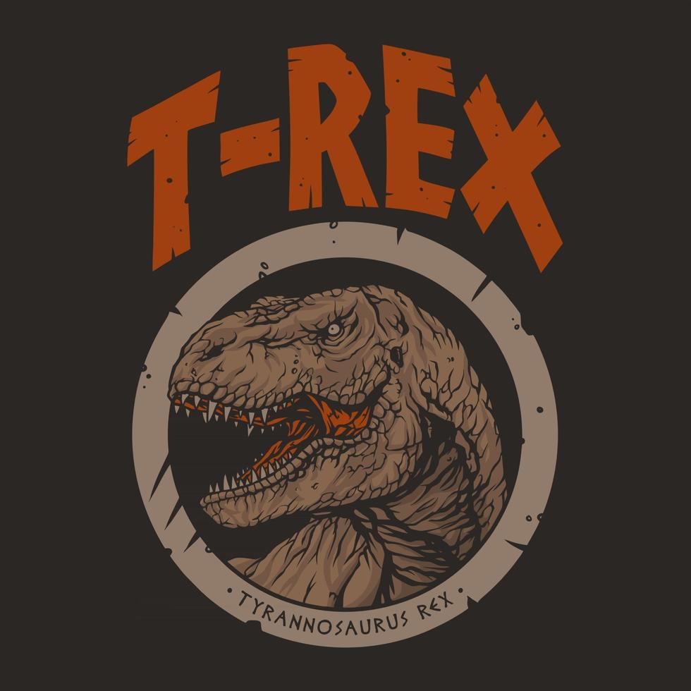 dinosaure trex close upillustration, vecteur premium