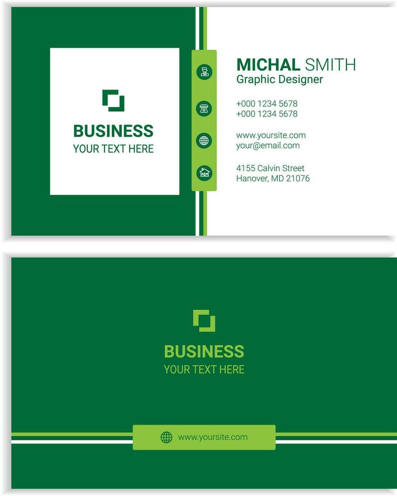 moderne vert Couleur affaires carte vecteur