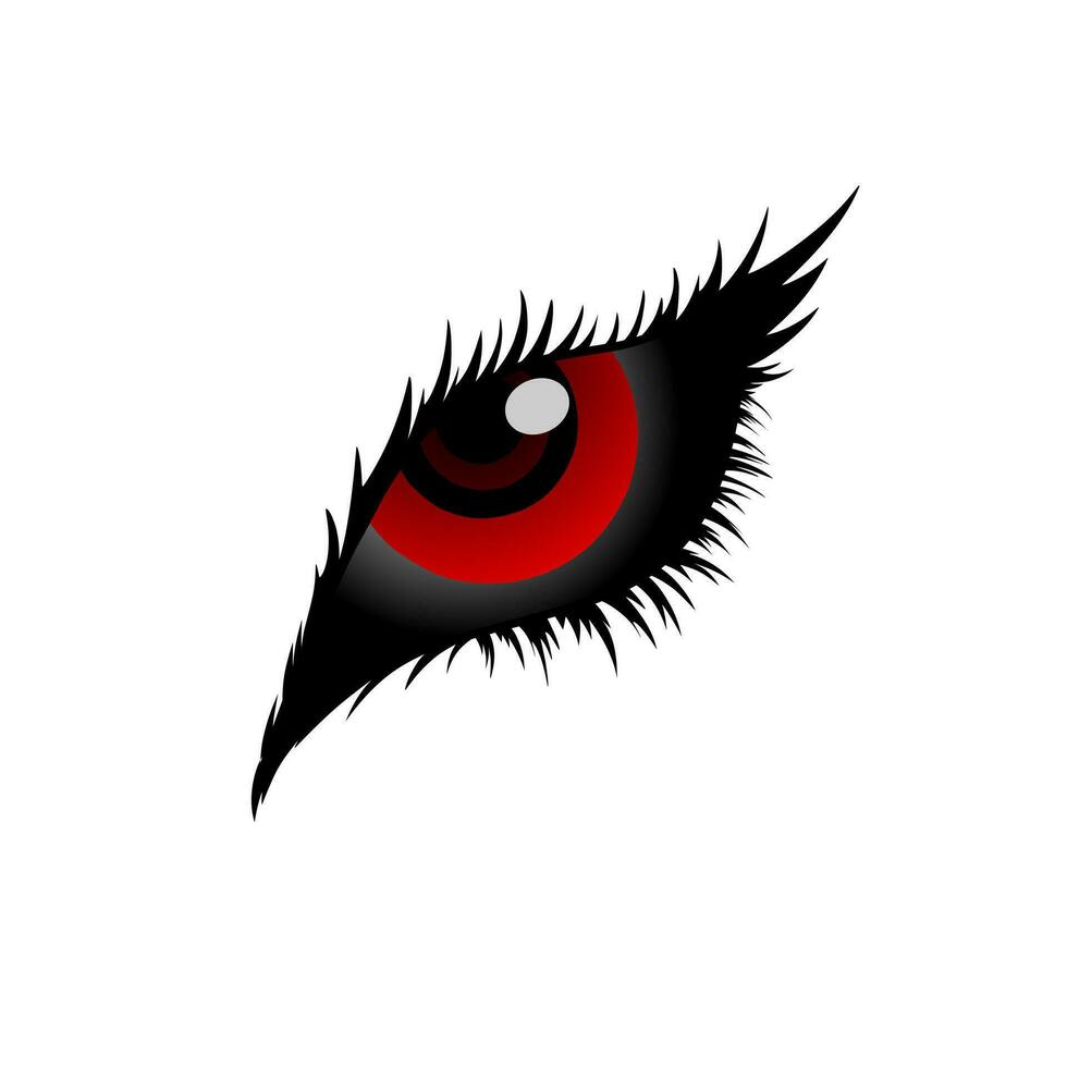 illustration vecteur graphique de dessiner diable yeux rouge Couleur