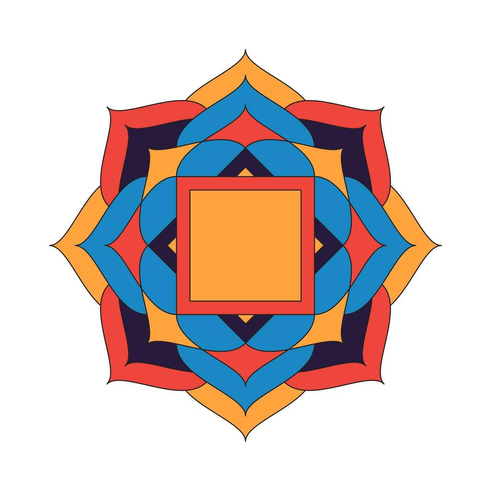 vecteur mandala, floral, fleur mandala, Oriental mandala, coloration mandala.