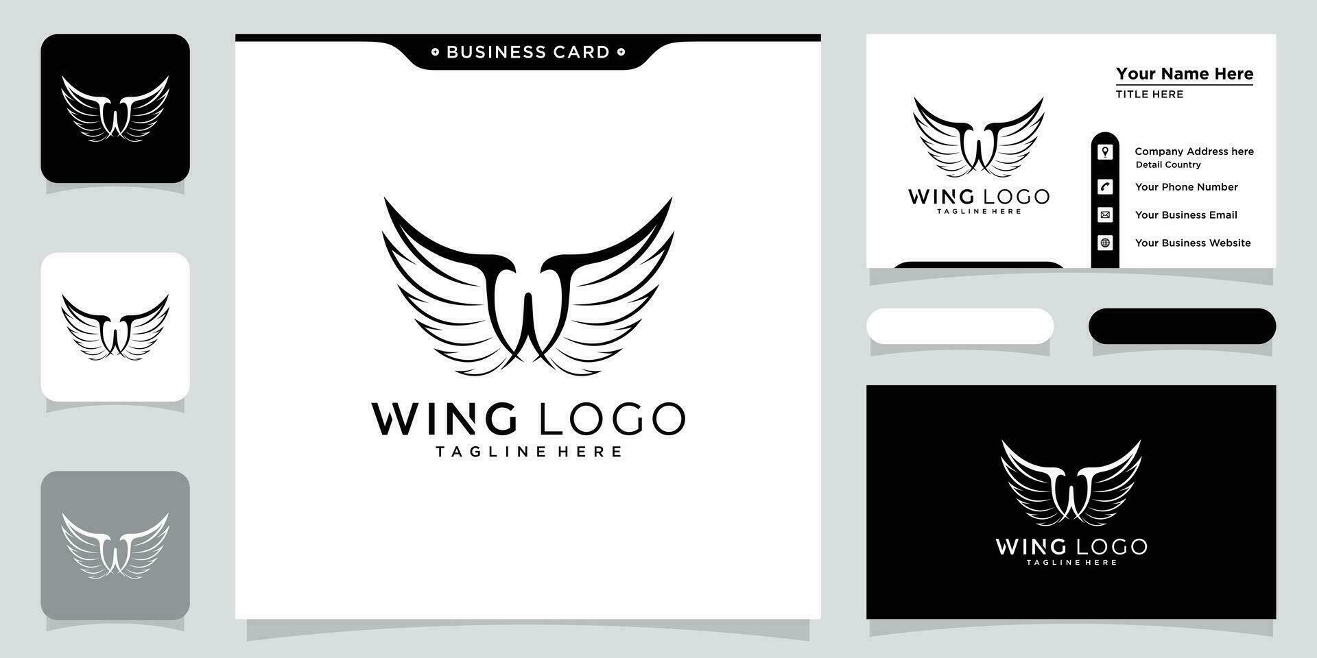 ailes logo vecteur icône, signe, graphique, illustration, symbole