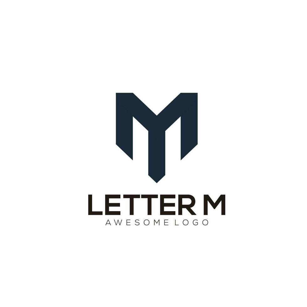 lettre m abstrait logo conception silhouette vecteur