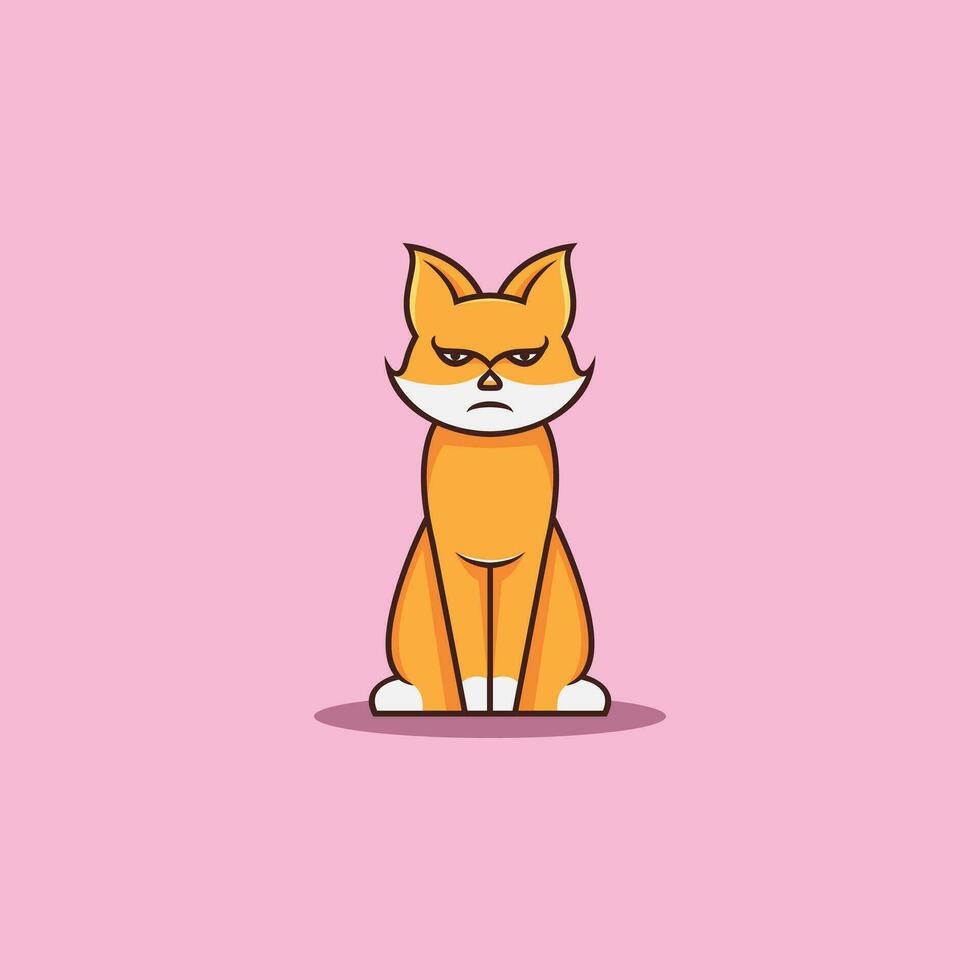 dessin animé mignon chat vecteur