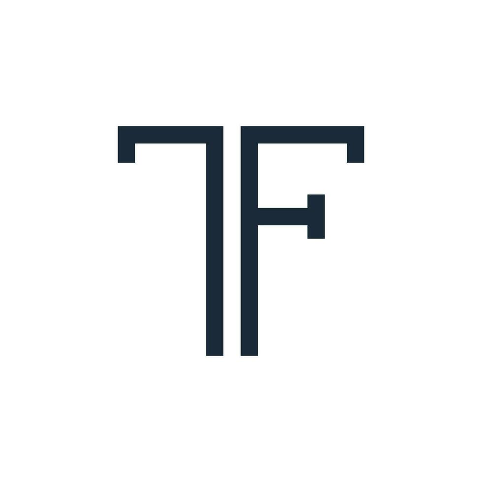 t F lettre logo conception vecteur