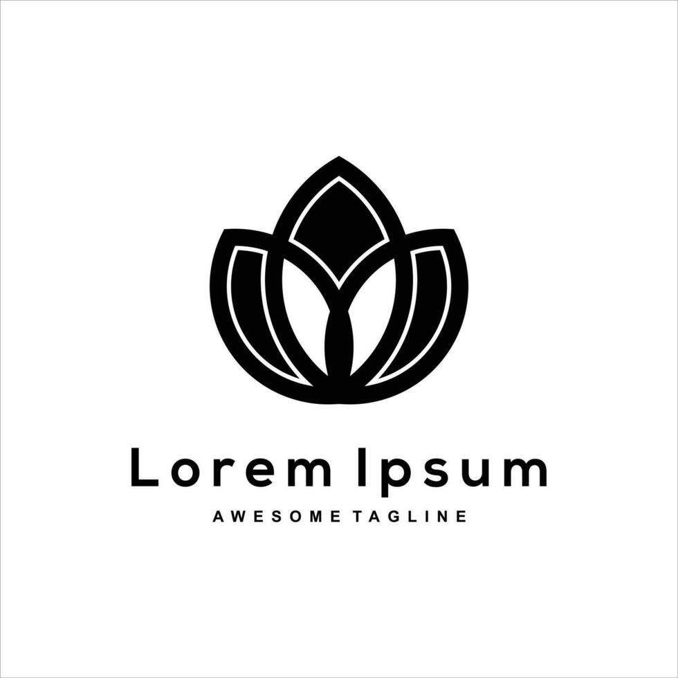 lotus silhouette logo vecteur