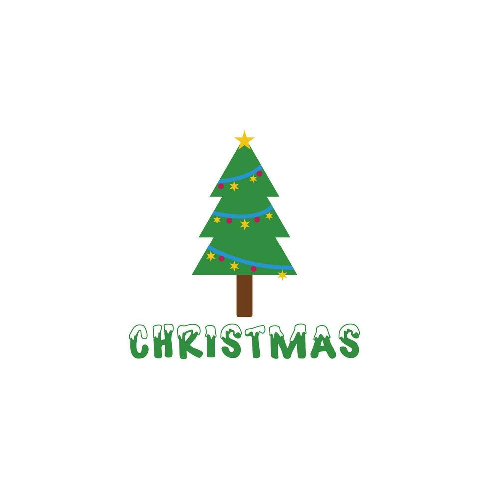 arbre Noël logo conception Couleur vecteur