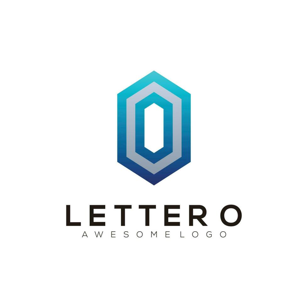 o lettre coloré logo illustration vecteur