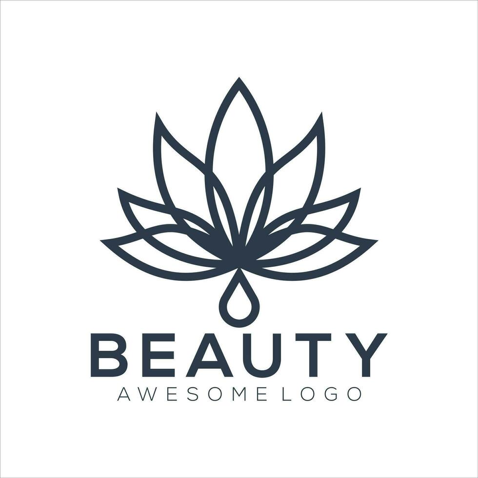 lotus spa silhouette logo vecteur