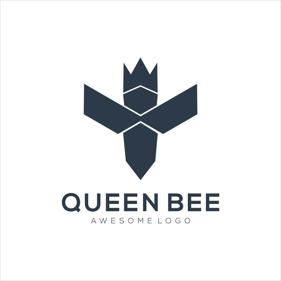 reine abeille icône silhouette vecteur