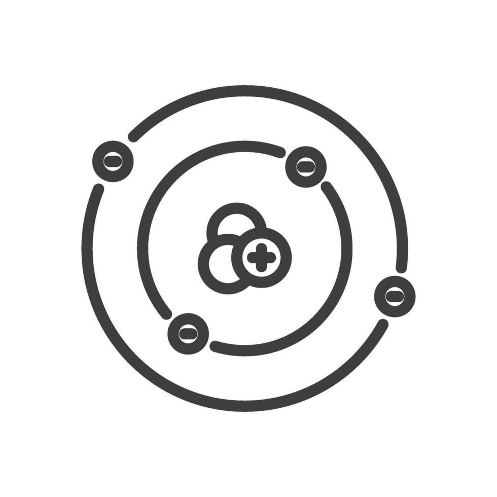 atome icône vecteur dans linéaire style