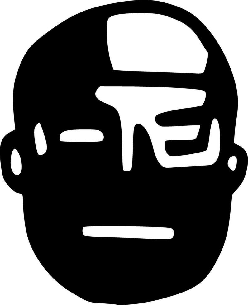 visage homme dessin animé vecteur