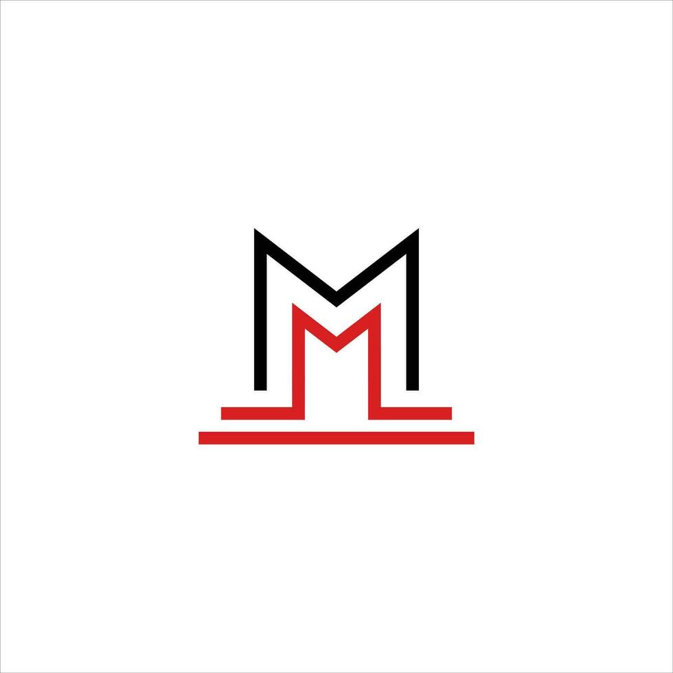 m lettre logo conception vecteur modèle