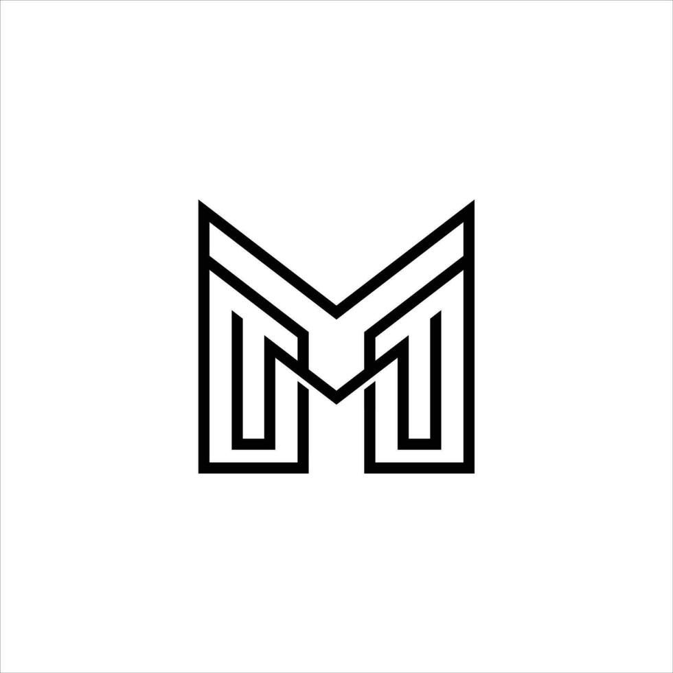 m lettre logo conception vecteur modèle