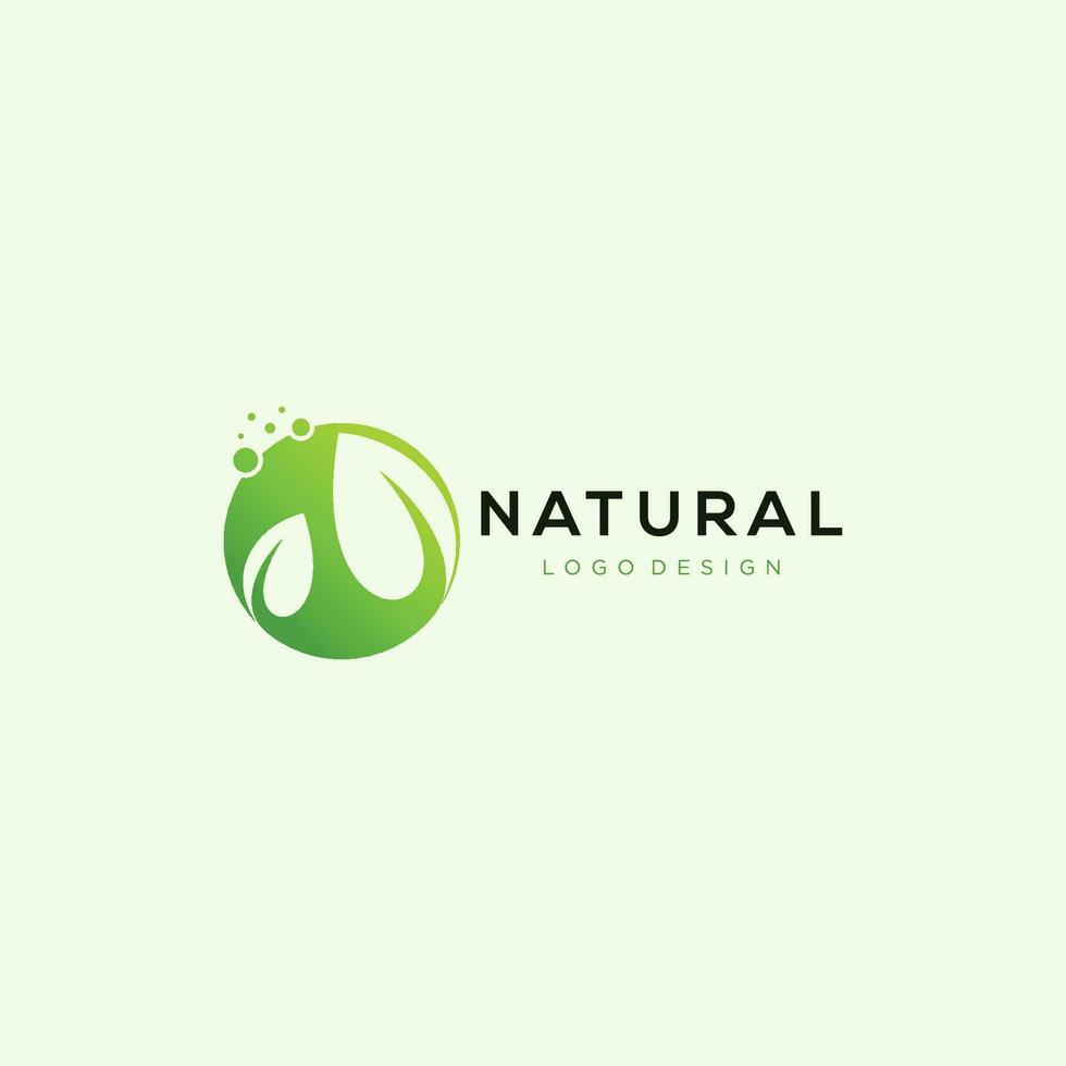 vecteur élégant biologique Naturel logo concept art