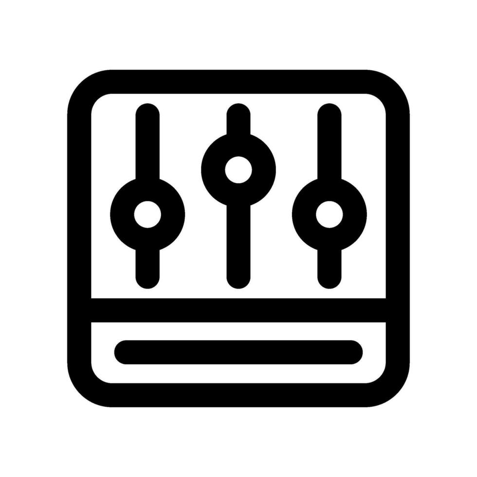 égaliseur icône vecteur symbole conception illustration