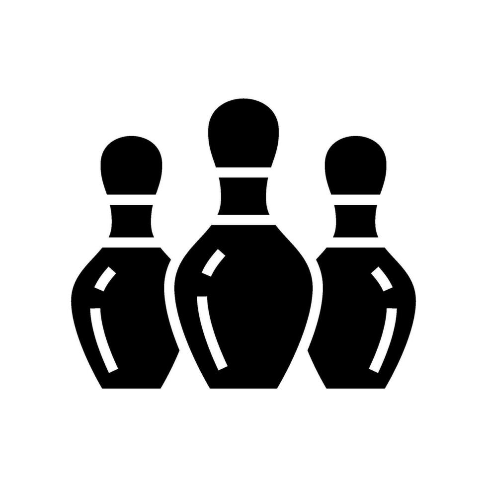 bowling épingles icône vecteur symbole conception illustration