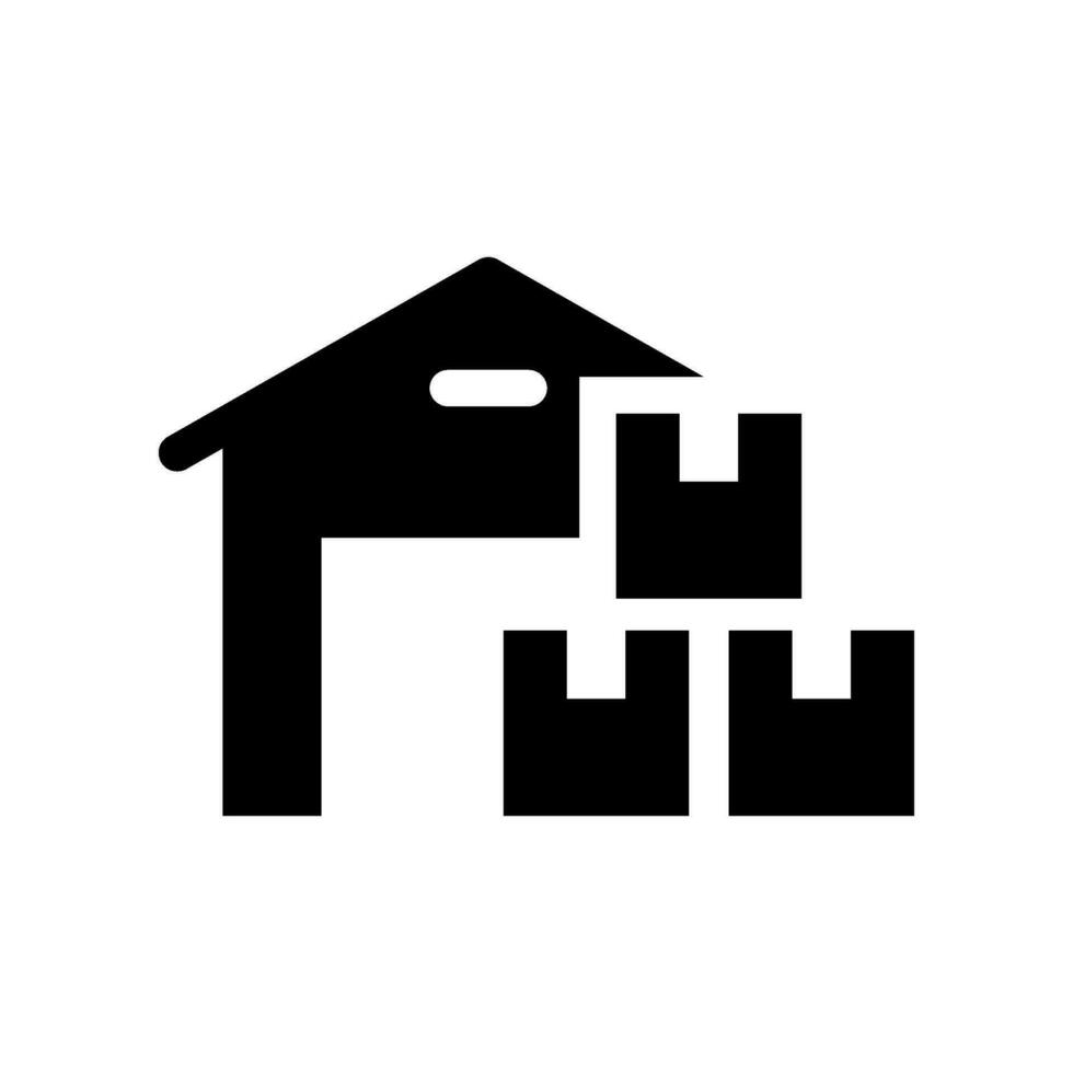 entrepôt icône vecteur symbole conception illustration