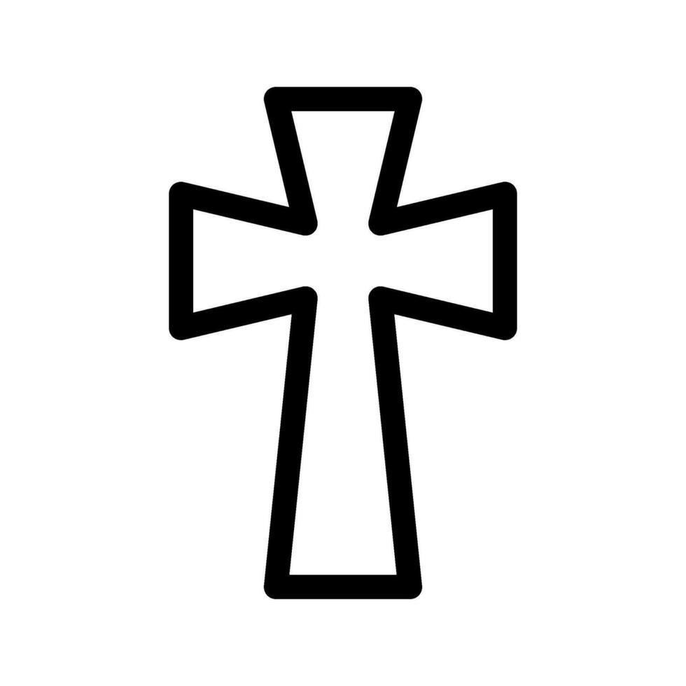 Christian traverser icône vecteur symbole conception illustration