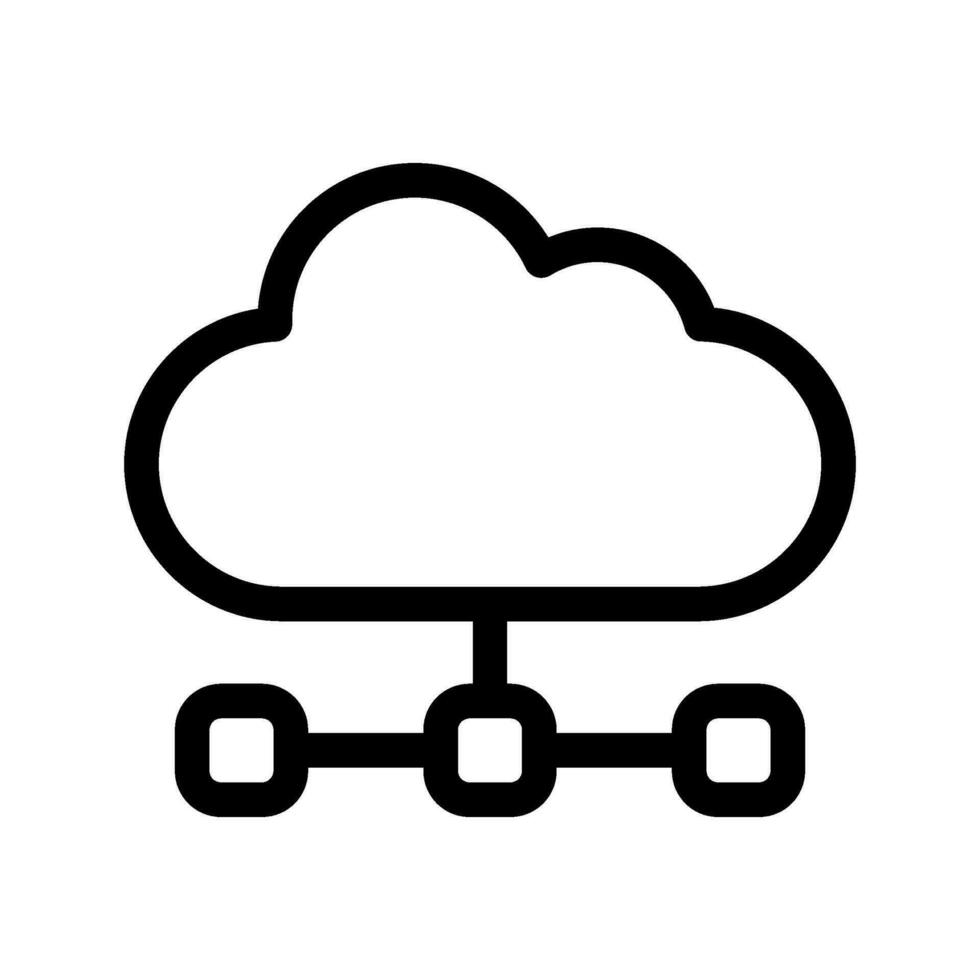 nuage réseau icône vecteur symbole conception illustration