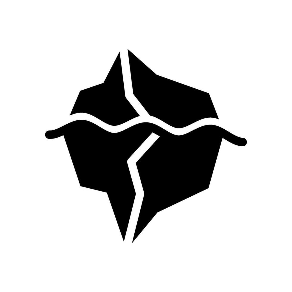 iceberg icône vecteur symbole conception illustration