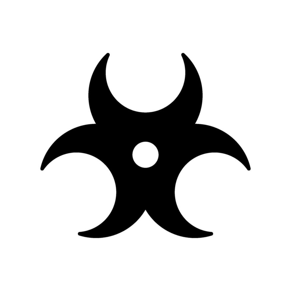 Danger biologique icône vecteur symbole conception illustration