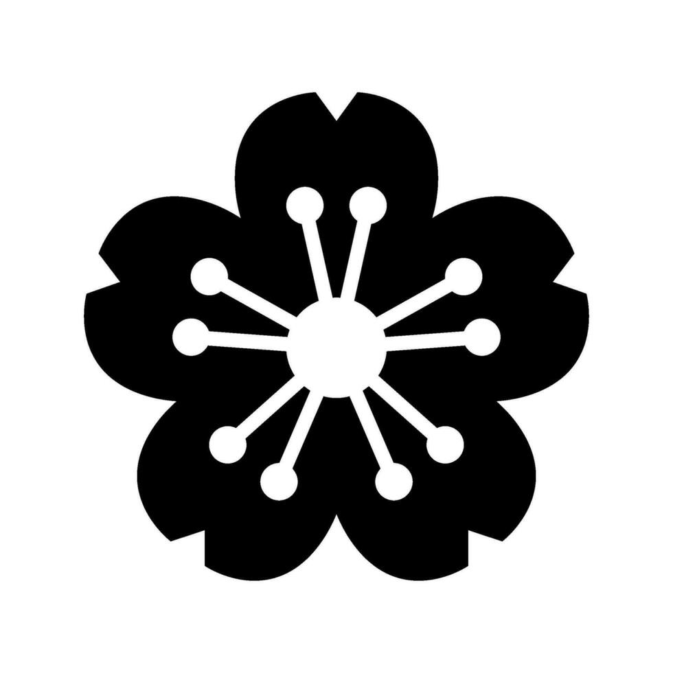 illustration de conception de symbole vecteur icône sakura