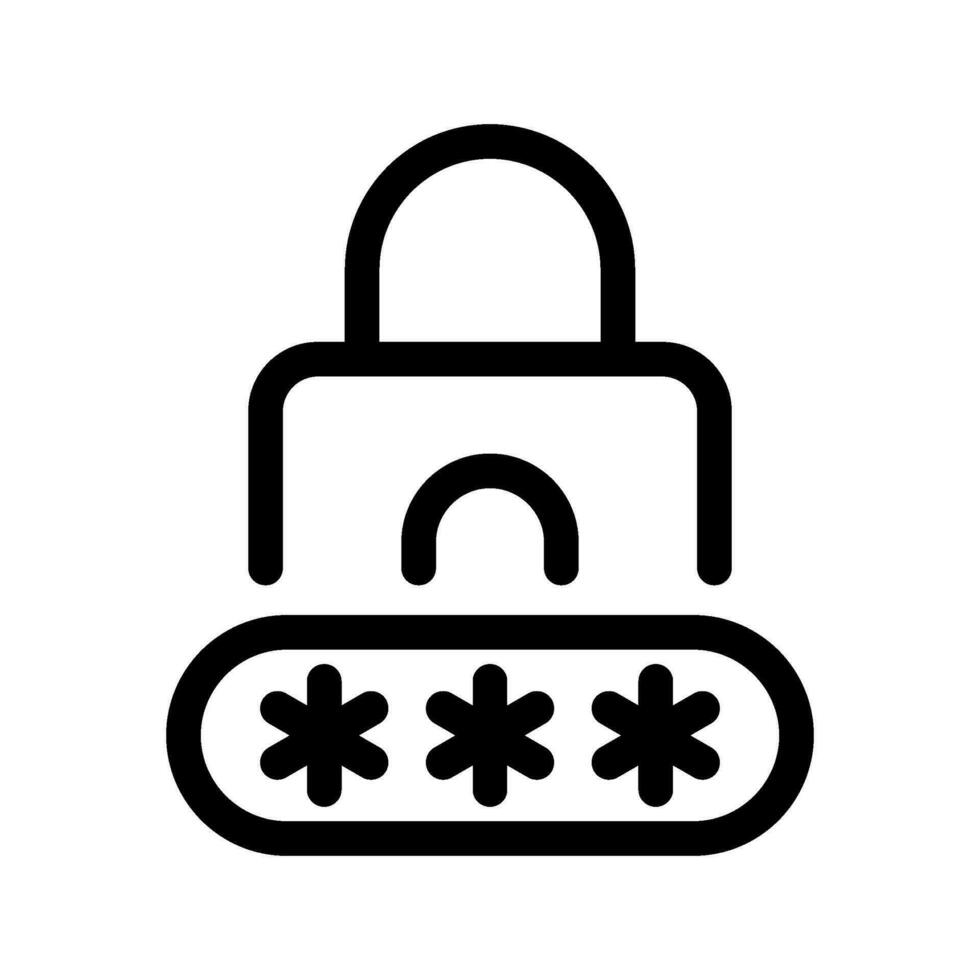 mot de passe icône vecteur symbole conception illustration