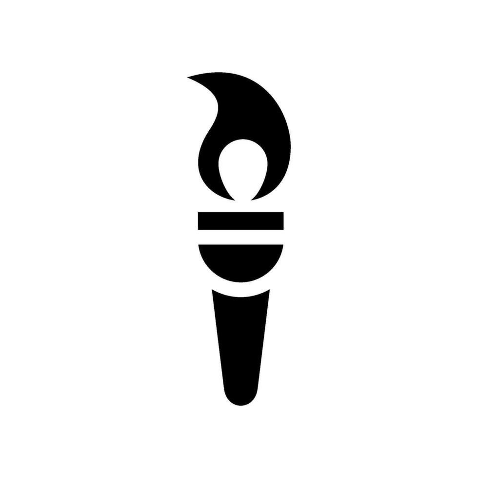 olympique torche icône vecteur symbole conception illustration