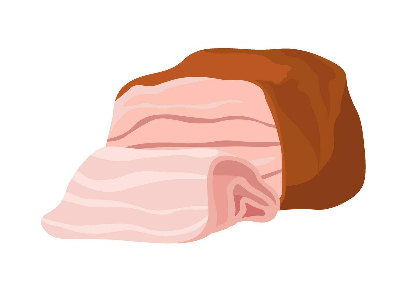 Viande des produits, fumé jambon, poulet ou porc vecteur