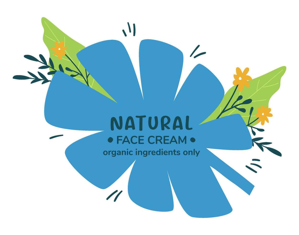 Naturel visage crèmes, biologique Ingrédients seulement vecteur