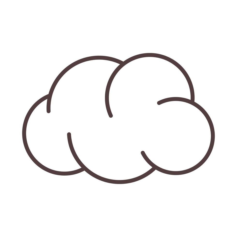 style d'icône de ligne saisonnière ciel nuage météo vecteur