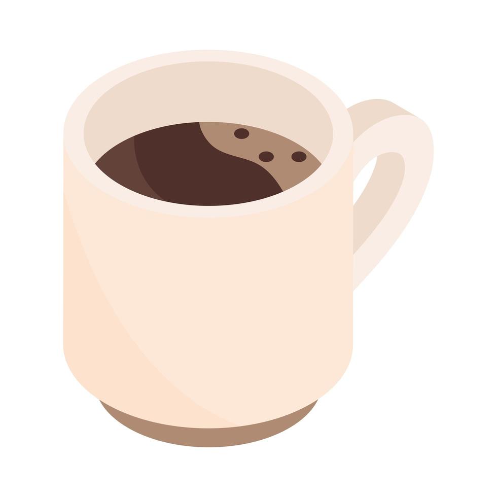 conception d'icône isométrique de brassage de tasse de café vecteur