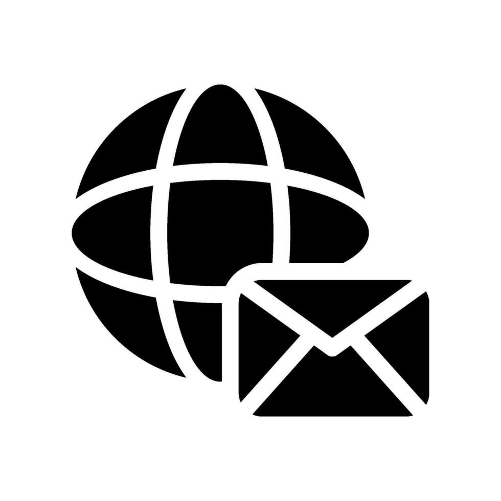 global courrier icône vecteur symbole conception illustration