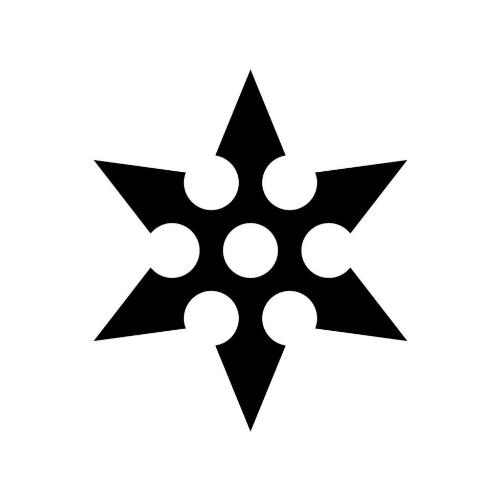 shuriken icône vecteur symbole conception illustration