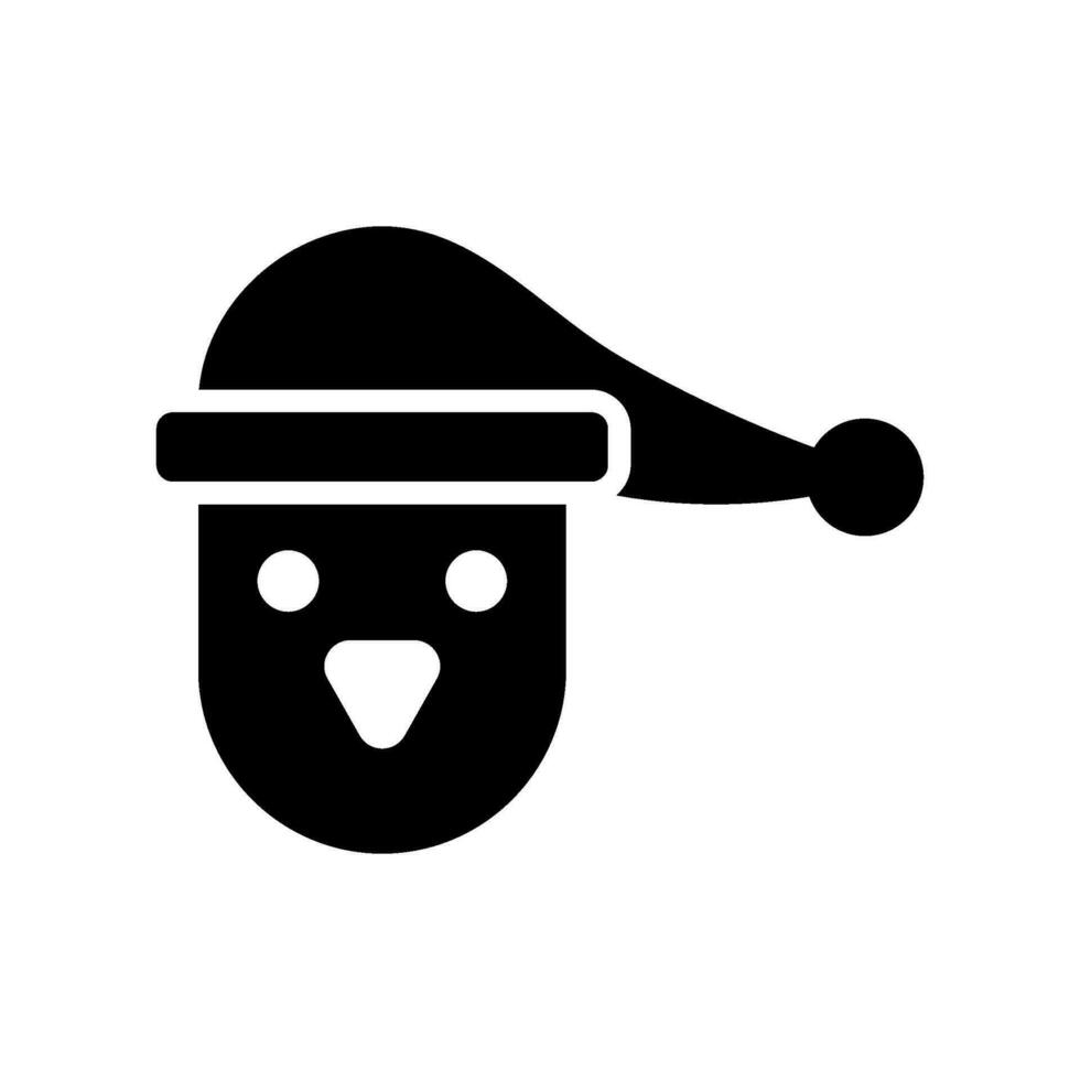 bonhomme de neige icône vecteur symbole conception illustration