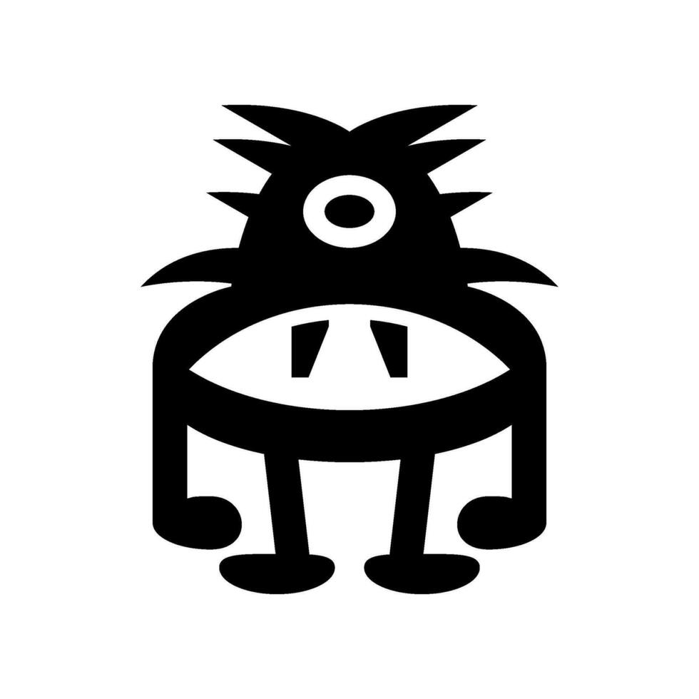 escargot courrier monstre icône vecteur symbole conception illustration