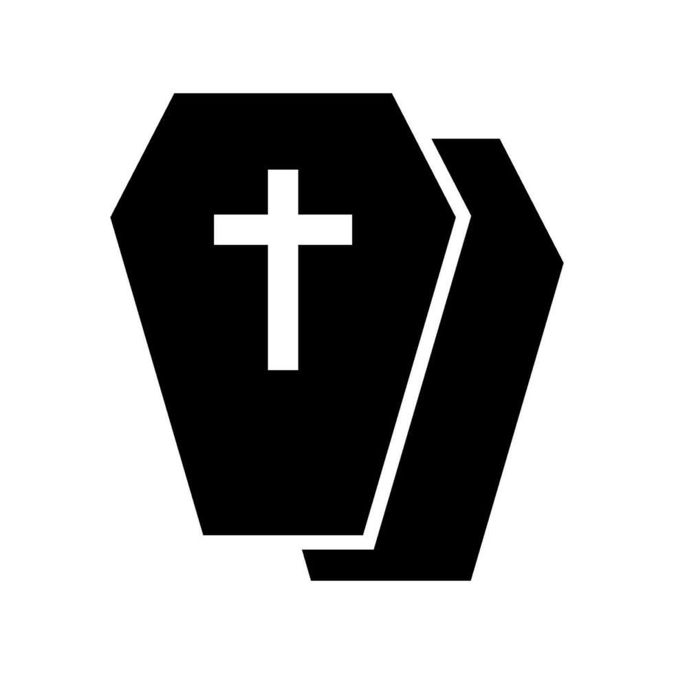 cercueil icône vecteur symbole conception illustration