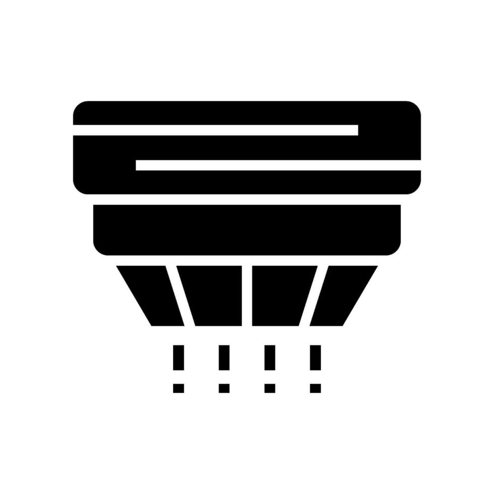 fumée détecteur icône vecteur symbole conception illustration
