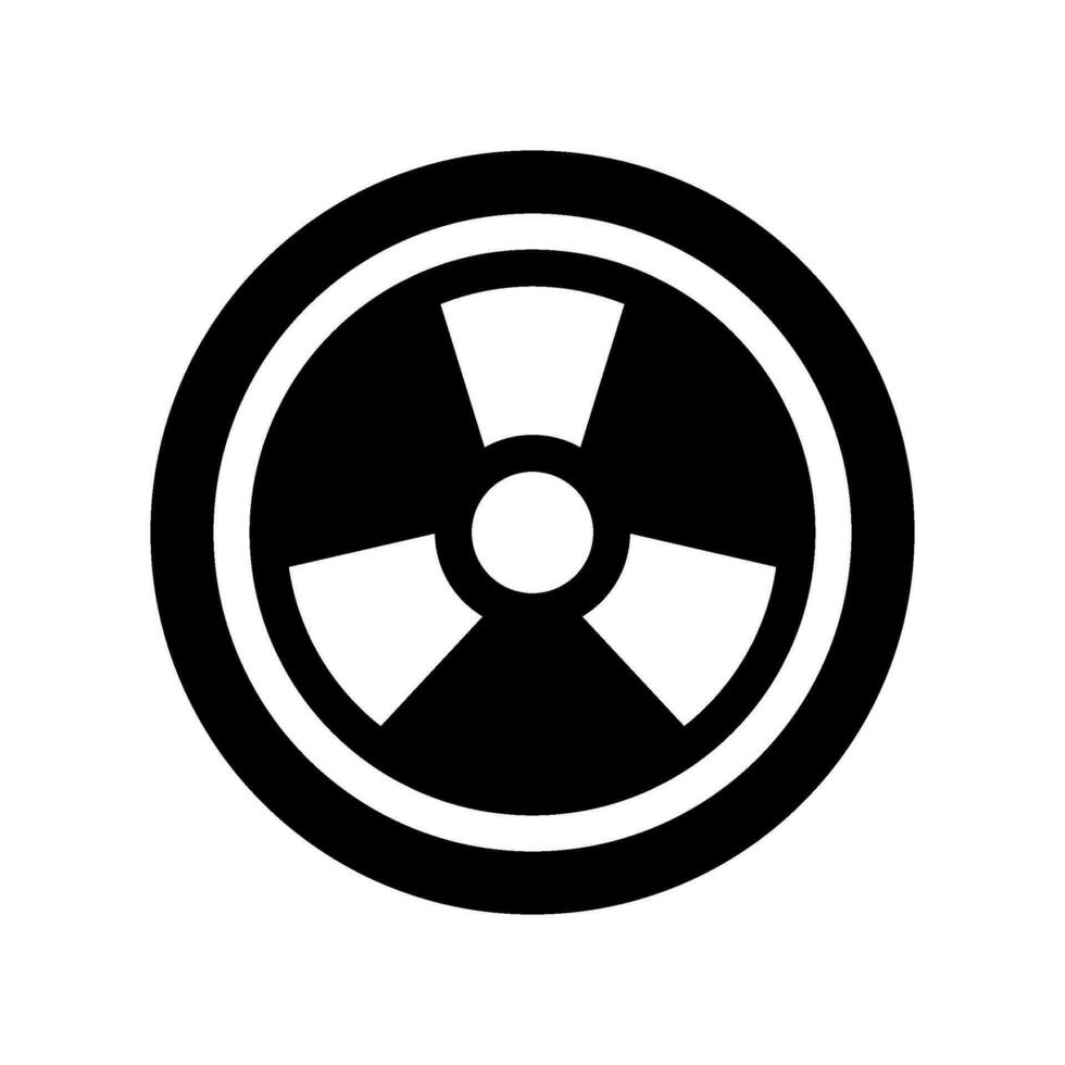 radiation icône vecteur symbole conception illustration