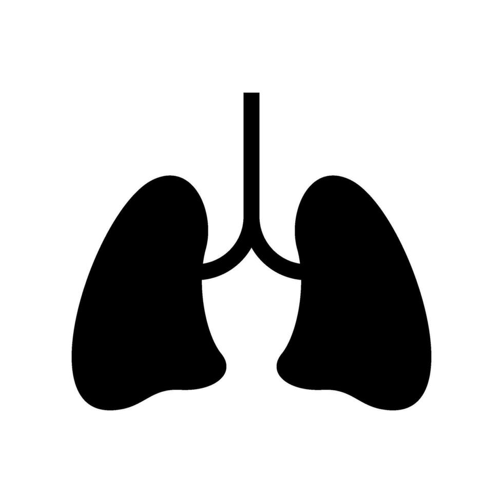 poumons icône vecteur symbole conception illustration